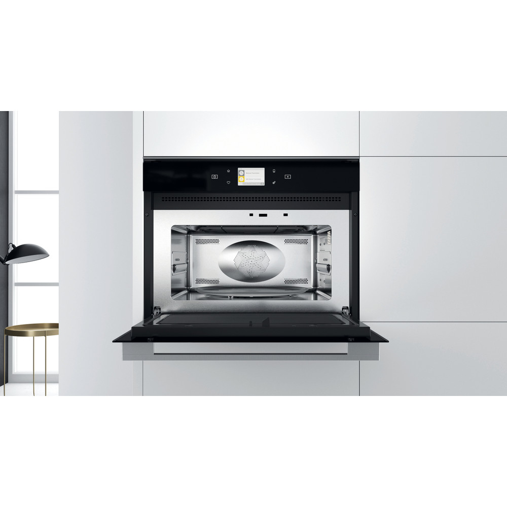 Whirlpool Microondas Encastre W9 MW261 IXL Acero inoxidable Electrónico 40 MW-Combi 900 Lifestyle frontal open