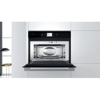 Whirlpool Mikrohullámú sütő Beépíthető W9 MW261 IXL Rozsdamentes acél Elektromos 40 Mikrohullám-Kombi 900 Lifestyle frontal open