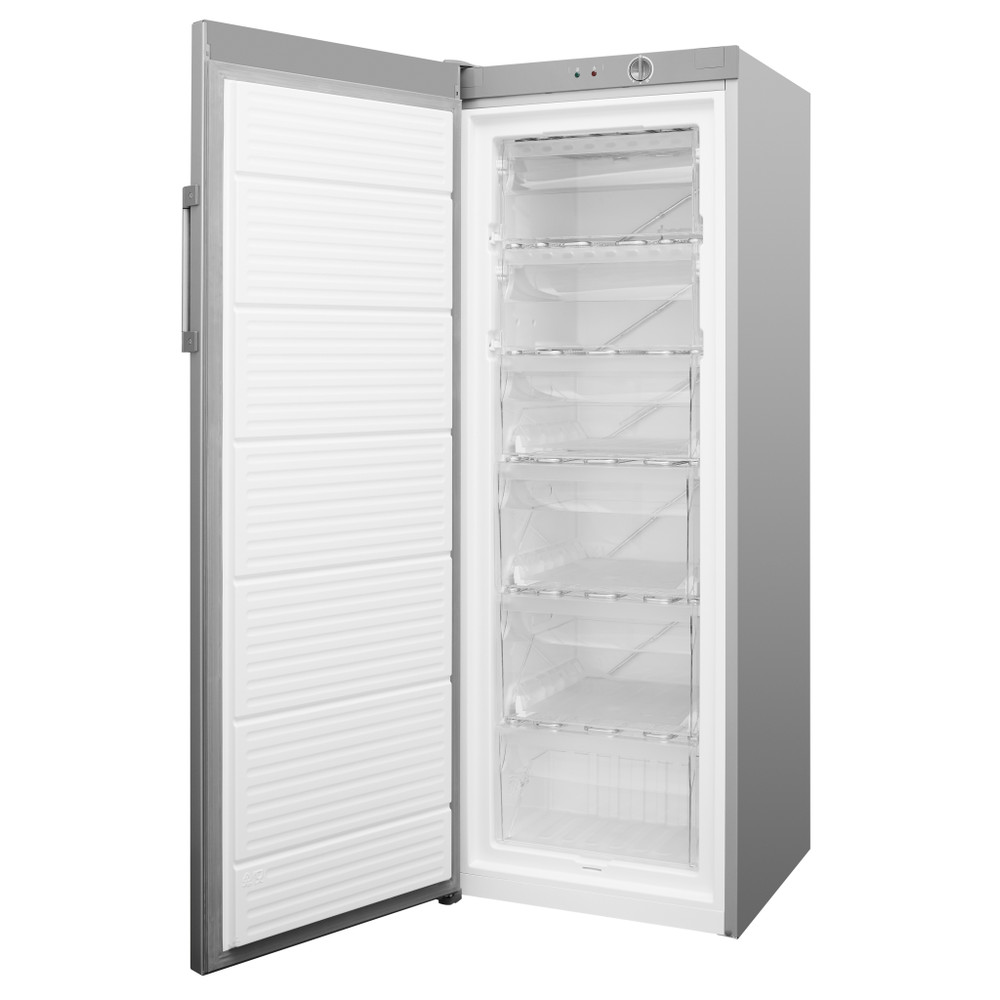 Indesit Zamrzivač Samostojeći UI6 1 S.1 Srebrna Perspective open