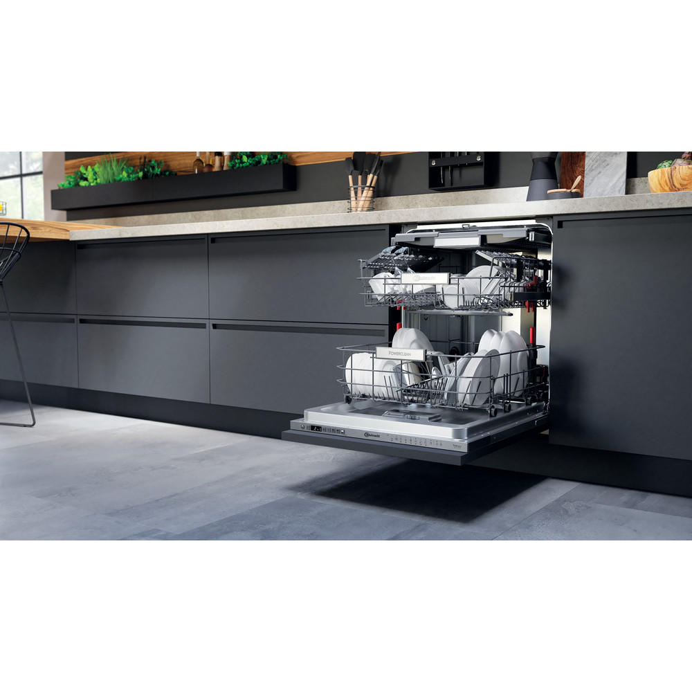 Bauknecht Geschirrspüler Einbaugerät BCIO 3O33 PLE S CH Vollintegriert D Lifestyle perspective open