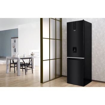 Whirlpool Hűtő/fagyasztó kombináció Szabadonálló W7 921O K AQUA Fekete 2 doors Lifestyle perspective