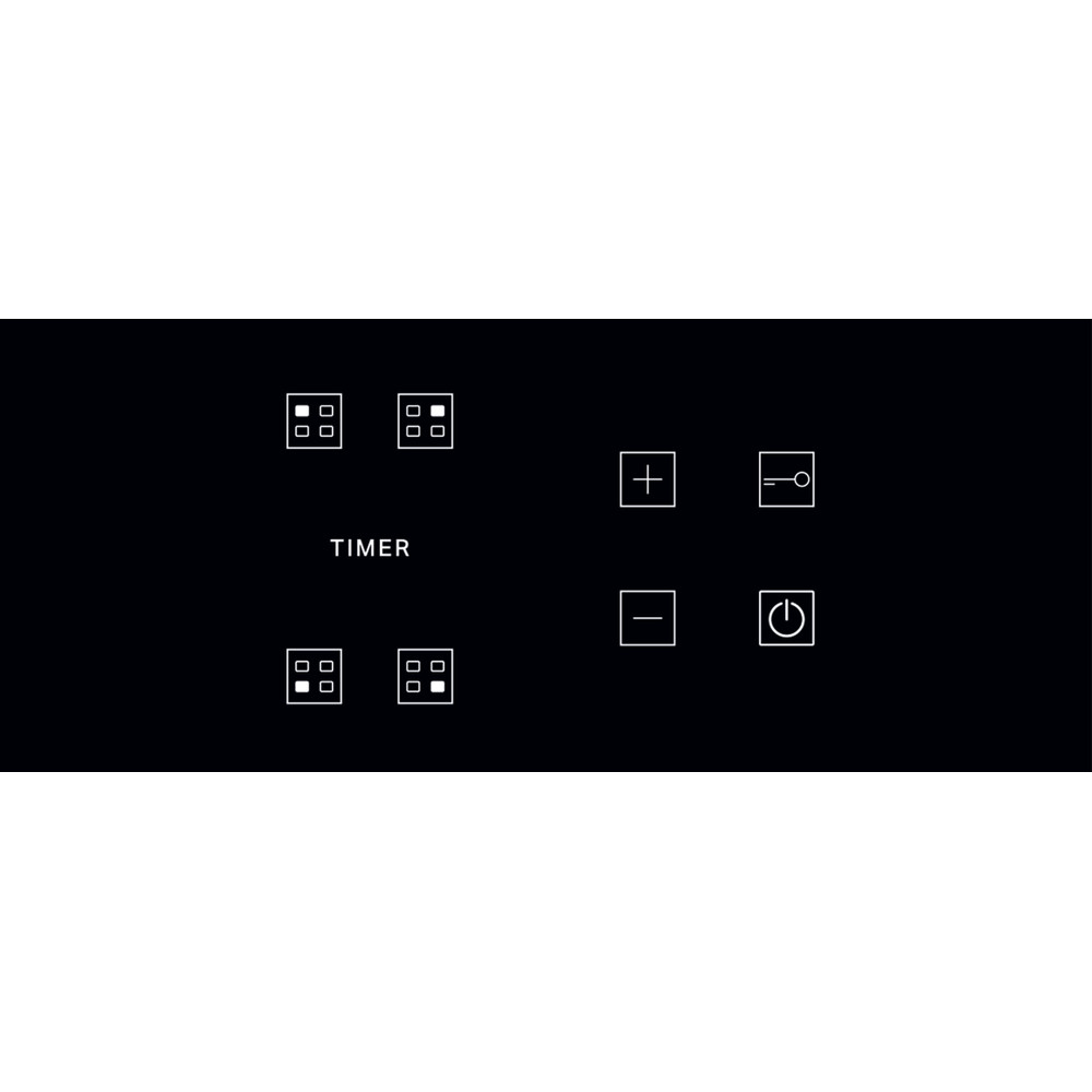 Whirlpool Varná deska AKT 8090/NE Černá Radiant vitroceramic Control panel