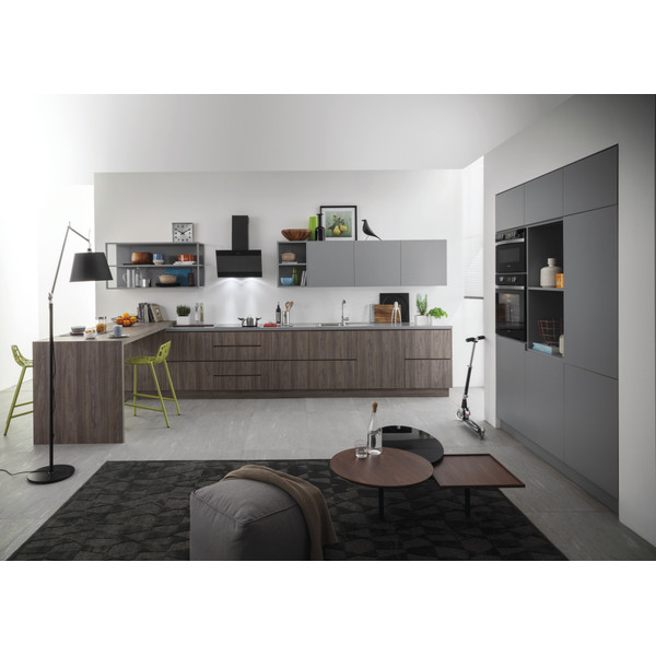 Indesit Mikrovlnná trouba Vestavné MWI 4343 BL Černá Elektronické 31 Mikrovlny + Gril 1000 Lifestyle frontal