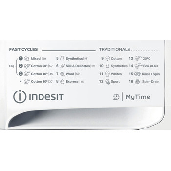 Indsit Maşină de spălat rufe Independent MTWSA 61252 WK EE Alb Încărcare frontală F Program