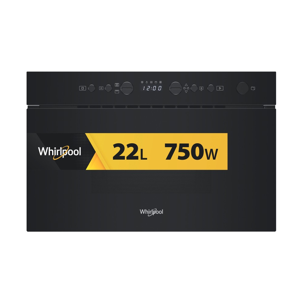 Whirlpool Мікрохвильова піч Вбудований (-а) WMN14BB Чорний Електронне 22 Мікрохвильова піч з функцією гриль 750 Frontal