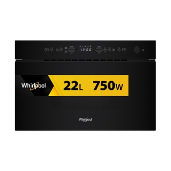 Whirlpool Mikrohullámú sütő Beépíthető WMN14BB Fekete Elektromos 22 Mikrohullám+Grill funkció 750 Frontal