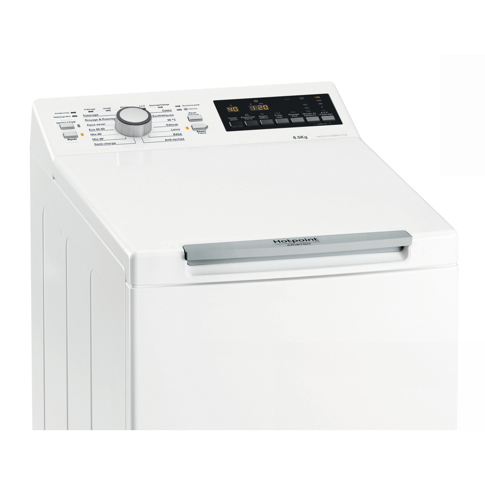 Hotpoint_Ariston Lave-linge Pose-libre WMTG 6524B FR/N Blanc Lave-linge top C Control panel