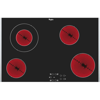 Whirlpool Table de cuisson AKT 8330/LX Noir Radiant vitroceramic Frontal