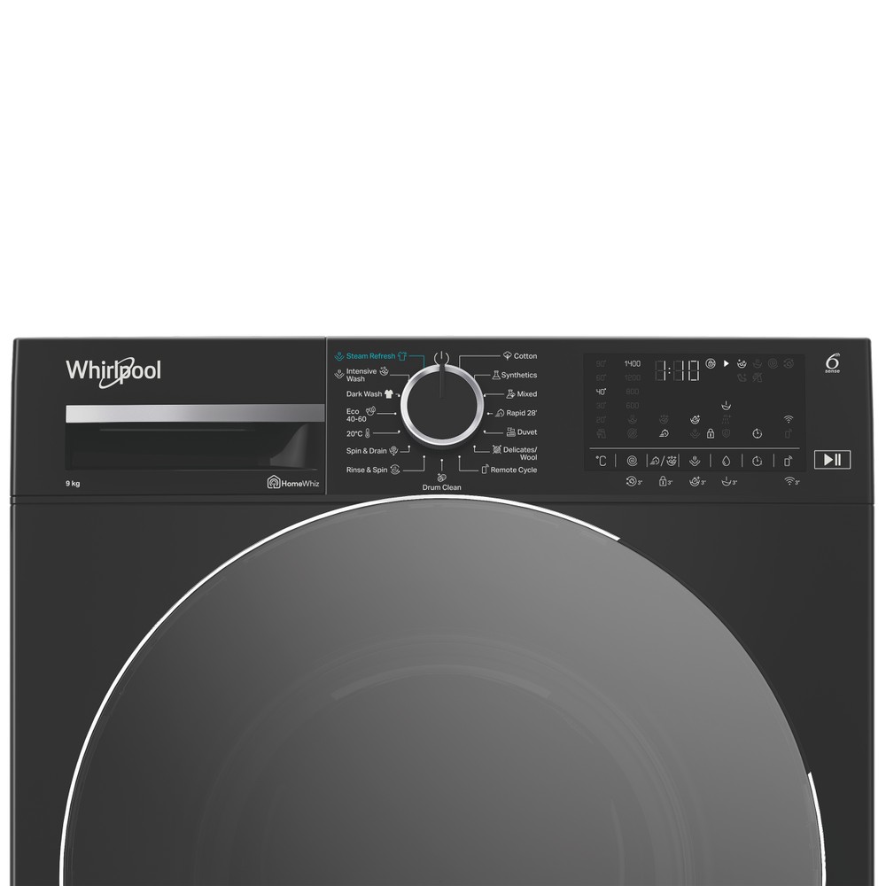 Whirlpool Maşină de spălat rufe Independent WAM 99BBC EE Negru Încărcare frontală A Control panel