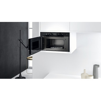 Whirlpool Mikrohullámú sütő Beépíthető W9 MN840 IXL Rozsdamentes acél Elektromos 22 Mikrohullám+Grill funkció 750 Lifestyle perspective open