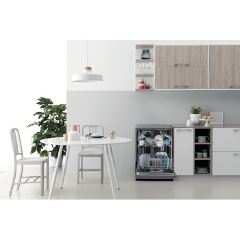 Indesit Lavavajillas Libre instalación DFC 2C24 A X Libre instalación E Lifestyle frontal open