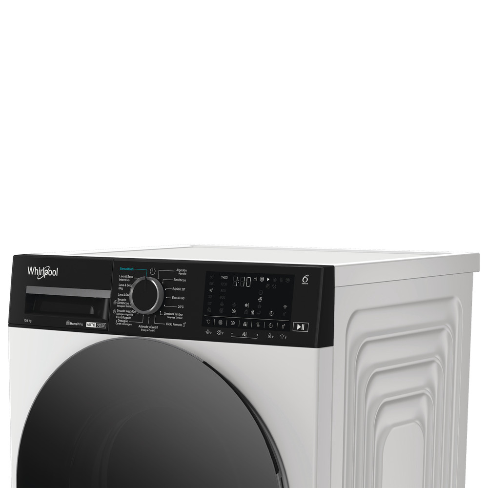 Whirlpool Máquina de lavar e secar roupa Livre Instalação WPD 0649W ADS SPT Branco Carga Frontal Lifestyle control panel