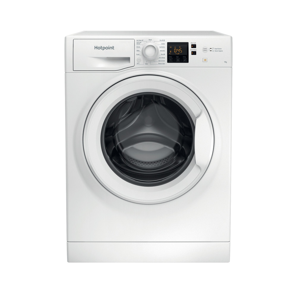 Hotpoint Washing machine Free-standing NSWM 743U W UK N White Front loader D Frontal