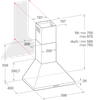 Indesit Exaustor Encastre IHPC 6.5 LM X Inox Wall-mounted Mecânico Technical drawing