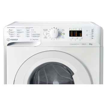 Indesit Lavadora Libre instalación MTWSA 61294 W SPT Blanco Cargador frontal C Control panel