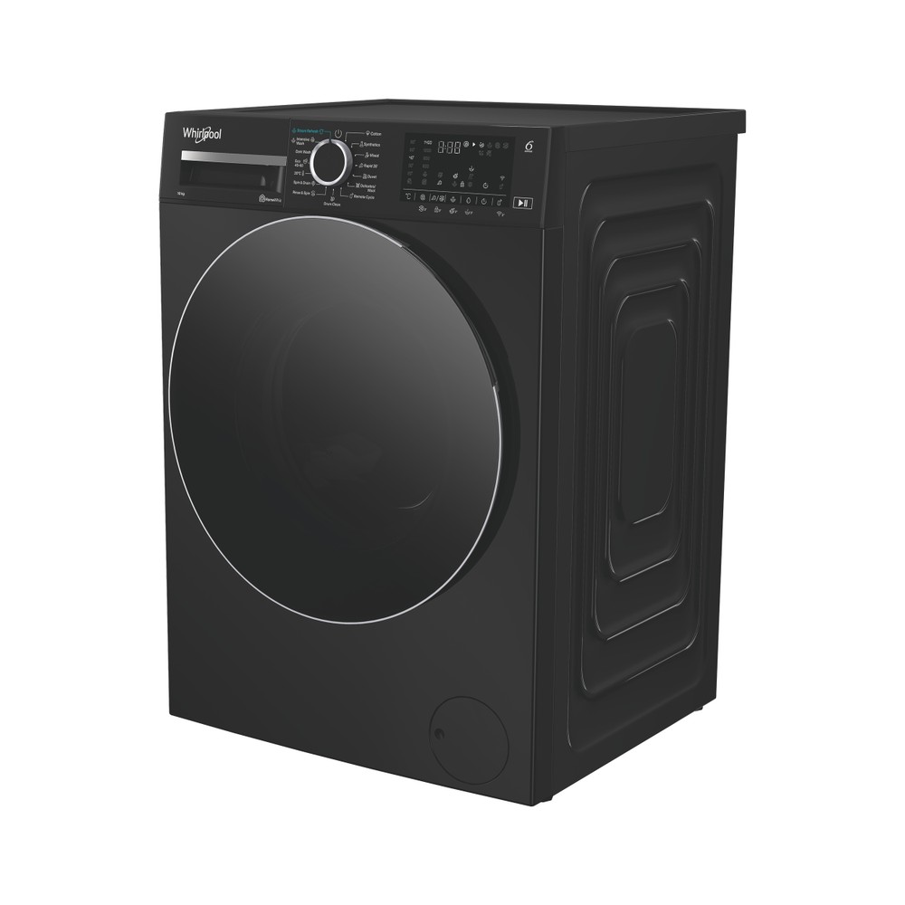 Whirlpool Maşină de spălat rufe Independent WAM 09BBC EE Negru Încărcare frontală A Perspective