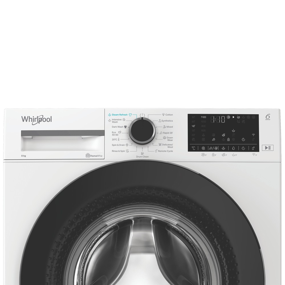 Whirlpool Perilica za rublje Samostojeći WAM 87WB EE Bijela Prednje punjenje A Control panel