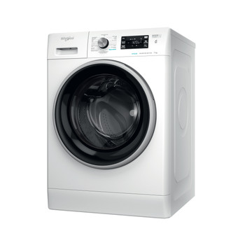 Whirlpool Lave-linge Pose-libre FFBBE 7458 BSEV F Blanc Frontal B Perspective
