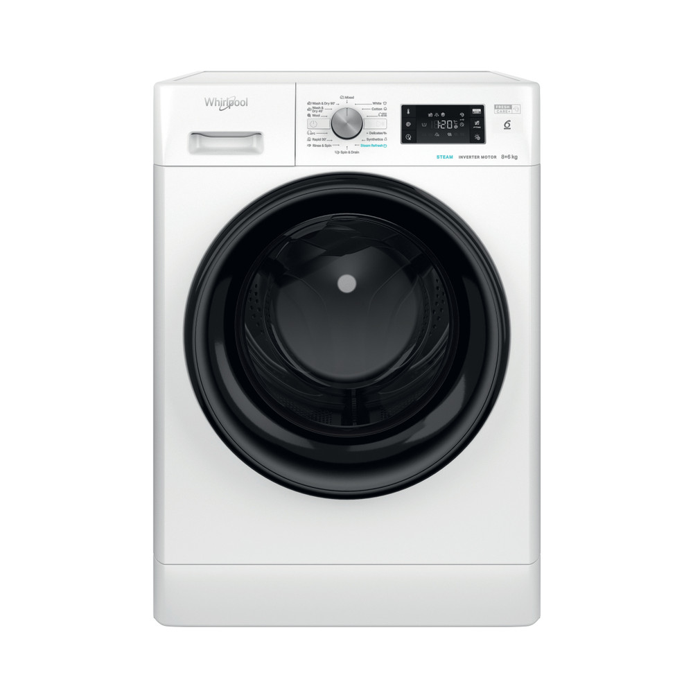 Whirlpool Mosó-szárító Szabadonálló FFWDB 864349 BV EE Fehér Elöltöltős Frontal
