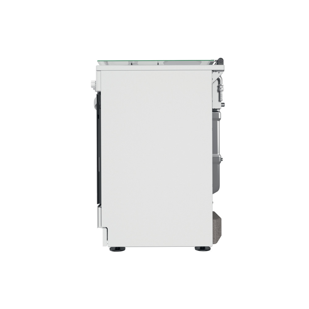 Indesit Κουζίνα IS67M4KHW/E Λευκό Μεικτή Back / Lateral