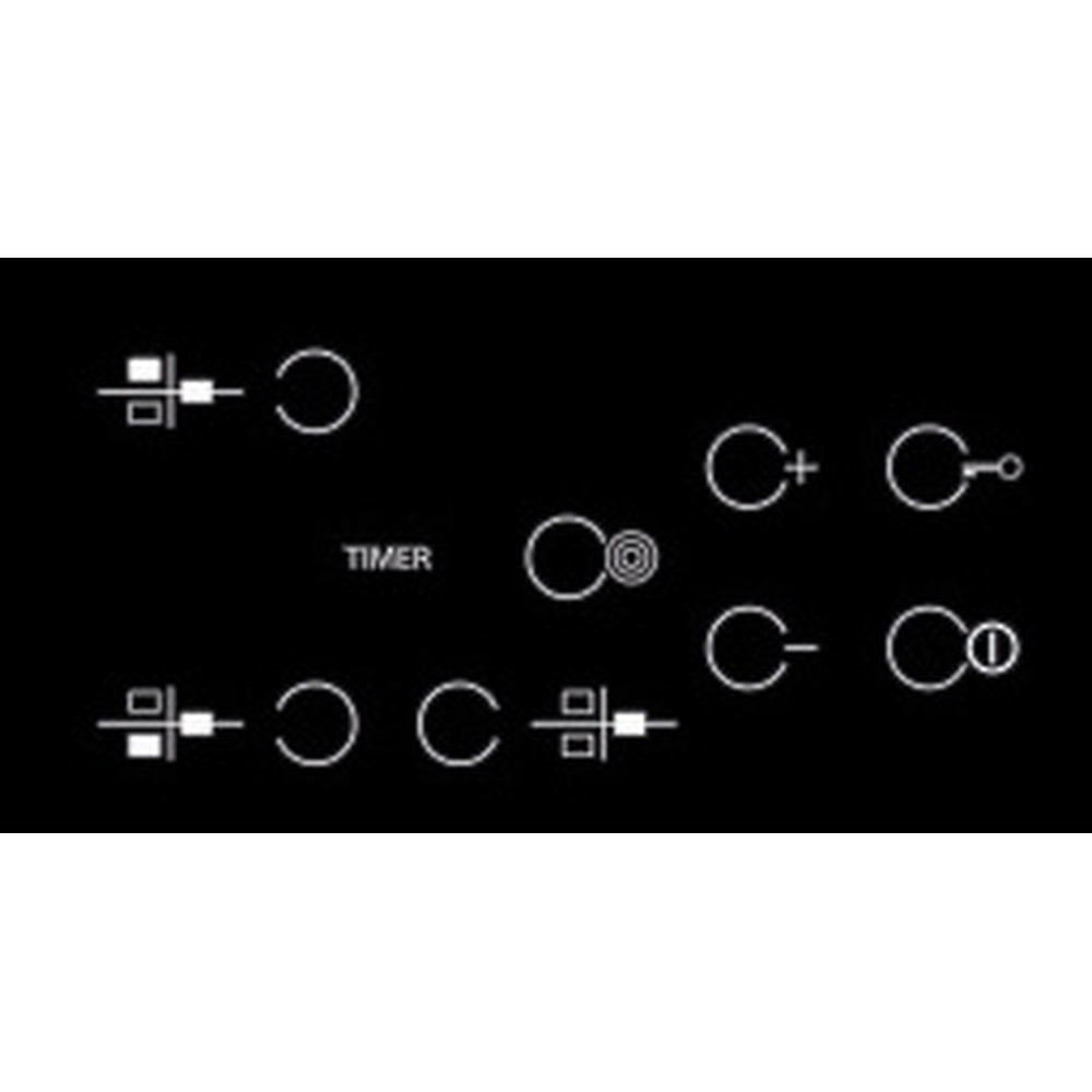 Whirlpool Encimera AKT 807/BF Negro Radiant vitroceramic Control panel