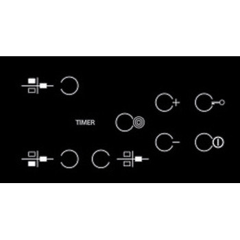 Whirlpool Encimera AKT 807/BF Negro Radiant vitroceramic Control panel