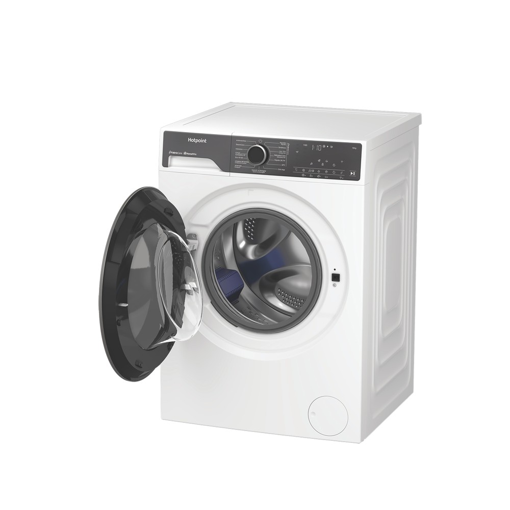 Hotpoint Lavadora Libre instalación HP 105 CARE SPT Blanco Cargador frontal A Perspective open