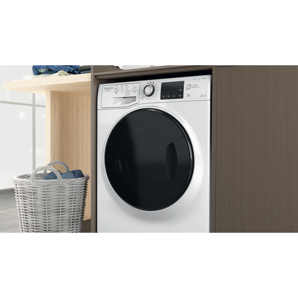 Hotpoint_Ariston Máquina de lavar e secar roupa Livre Instalação NDB 9636 DA SPT Branco Carga Frontal Lifestyle detail