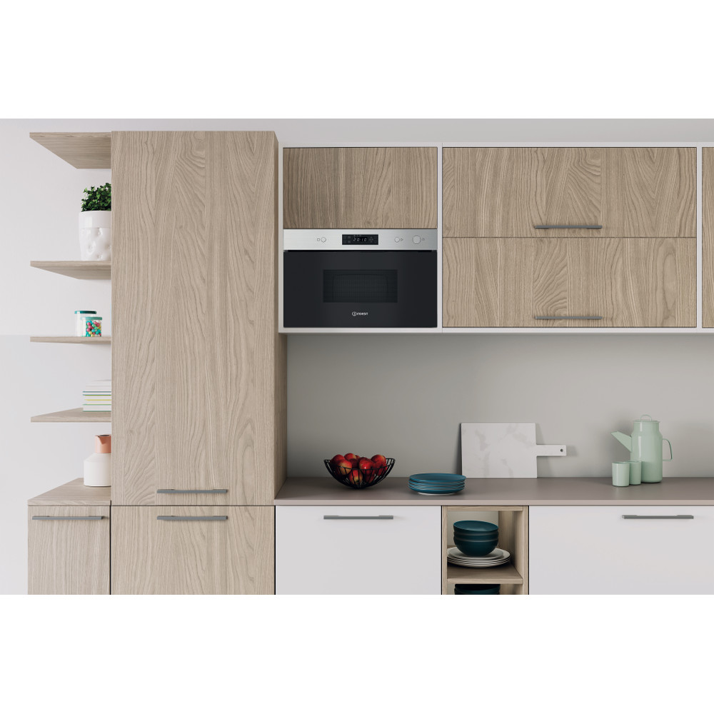 Indesit Φούρνος μικροκυμάτων Εντοιχιζόμενο IM K11 X Ανοξείδωτο ατσάλι Ηλεκτρονική 22 Μόνο MW 750 Lifestyle frontal