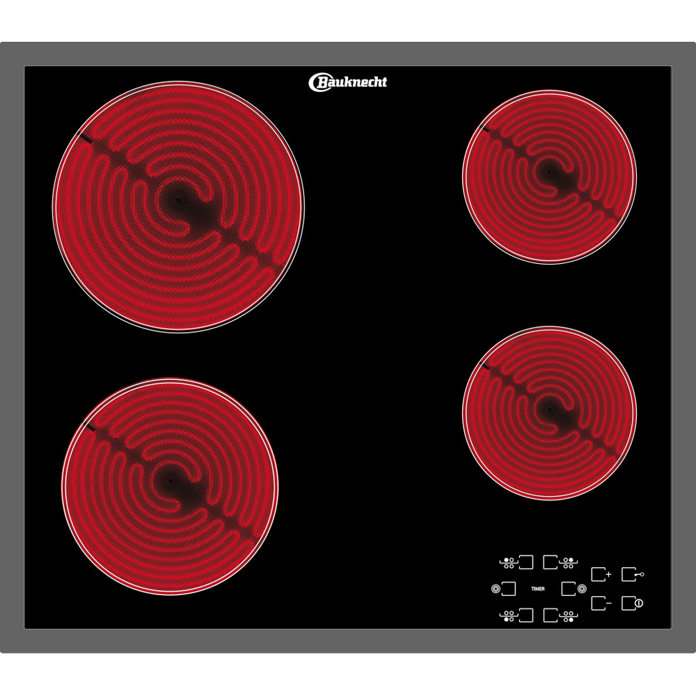 Bauknecht Kookplaat CTAR 8640 IN Zwart Radiant vitroceramic Frontal