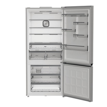 Whirlpool Koel/vriescombinatie Vrijstaand WHK2 6614 X6E New Silver – ARC 1035 2 deuren Frontal open