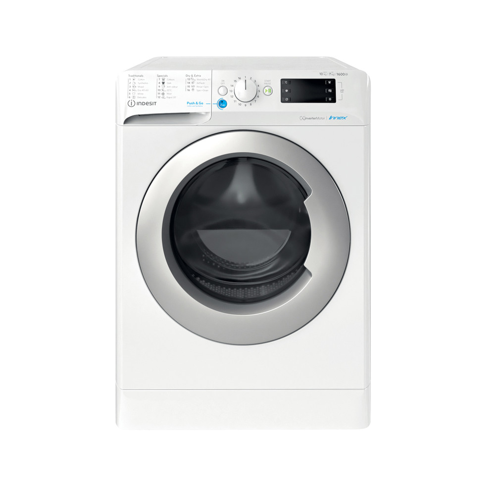 Indesit Perilica i sušilica Samostojeći BDE 107624 8WS EE Bijela Prednje punjenje Frontal