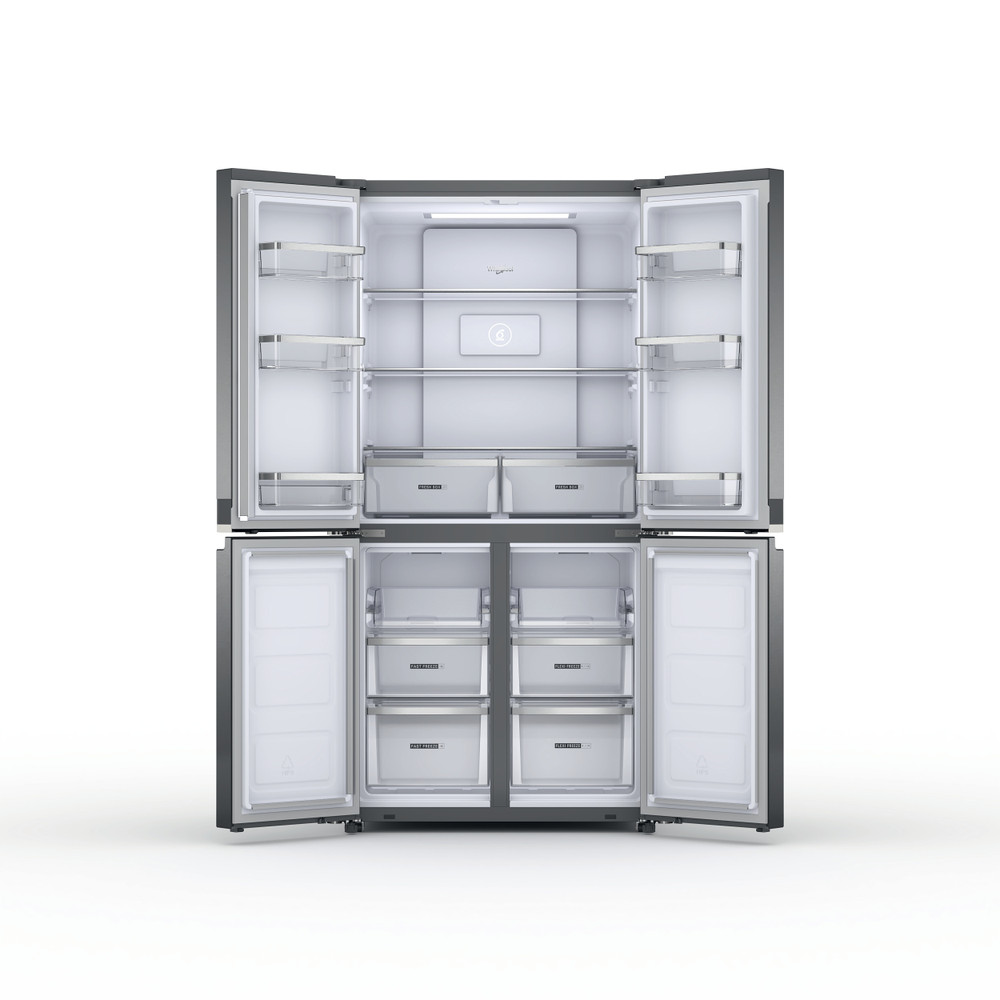 Whirlpool Side-by-side Fristående WQ9 E2L EF Inox Look Frontal open