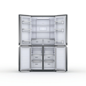 Whirlpool Side-by-side Frittstående WQ9 E2L EF Inox Look Frontal open
