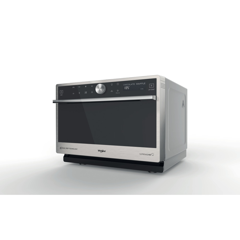 Whirlpool Mikrovlnná rúra Voľne stojace MWSC 9133 SX Nerez Elektronické 33 Mikrovlny kombi 1000 Perspective
