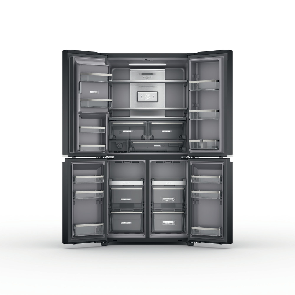 Whirlpool Side by Side Voľne stojace WQ9I FO2BX EF Black Steel Frontal open