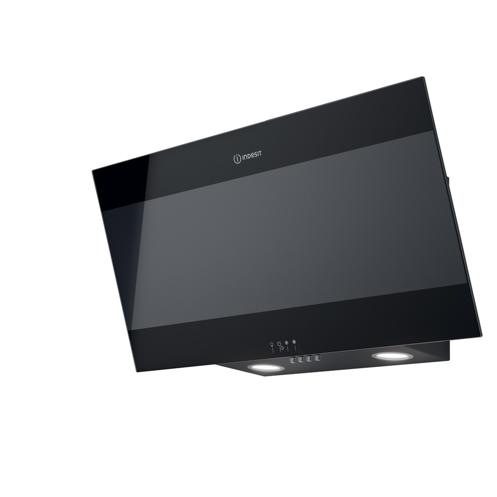 Indesit Odsávač pár/Digestor Vstavané IHVP 83F LM K Čierna Wall-mounted Mechanické Perspective