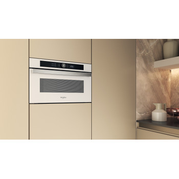 Whirlpool Mikrovågsugn Inbyggda WMD44MW White Elektronisk 31 MW+grillfunktion 1000 Lifestyle perspective