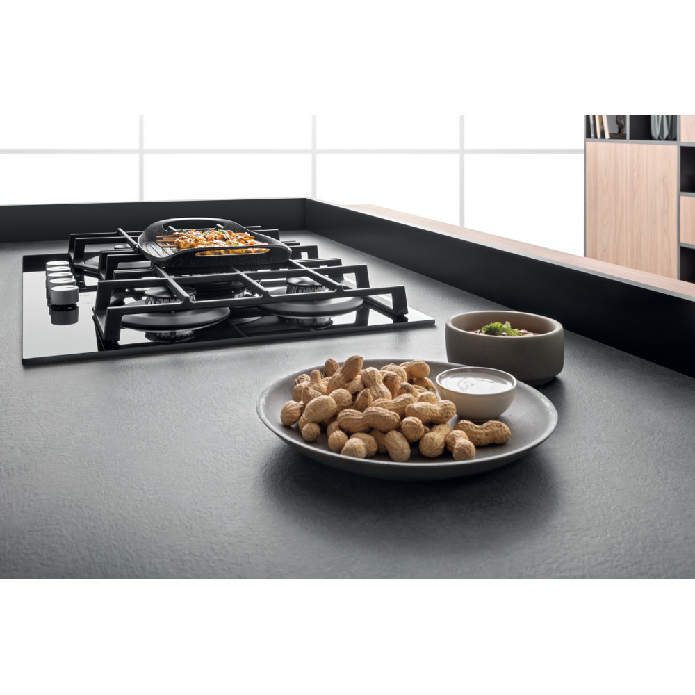 Hotpoint_Ariston Placa HAGS 72F/BK Preto Gás Lifestyle detail