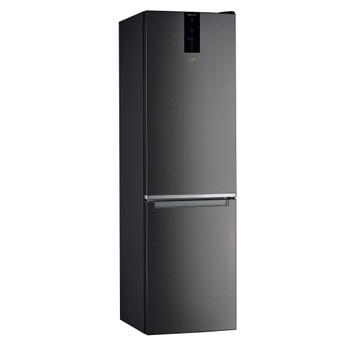Whirlpool Hűtő/fagyasztó kombináció Szabadonálló W9 931D KS 3 Fekete/Inox 2 doors Perspective