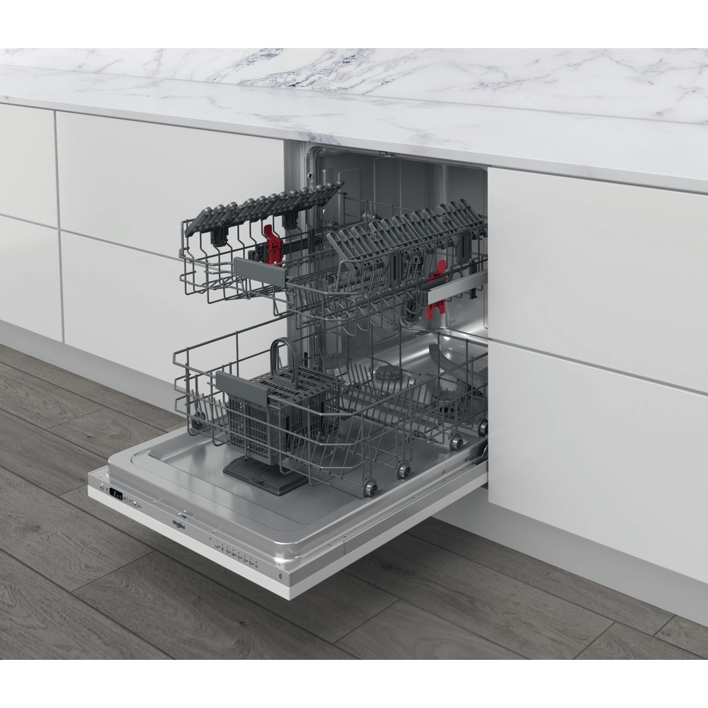 Whirlpool Vaatwasser Ingebouwd WRIC 3C26 Volledig geïntegreerd E Perspective open