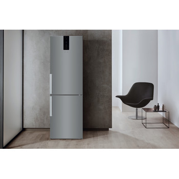 Whirlpool Combiné réfrigérateur congélateur Pose-libre W9 821D OX H 2 Optic Inox 2 portes Lifestyle frontal