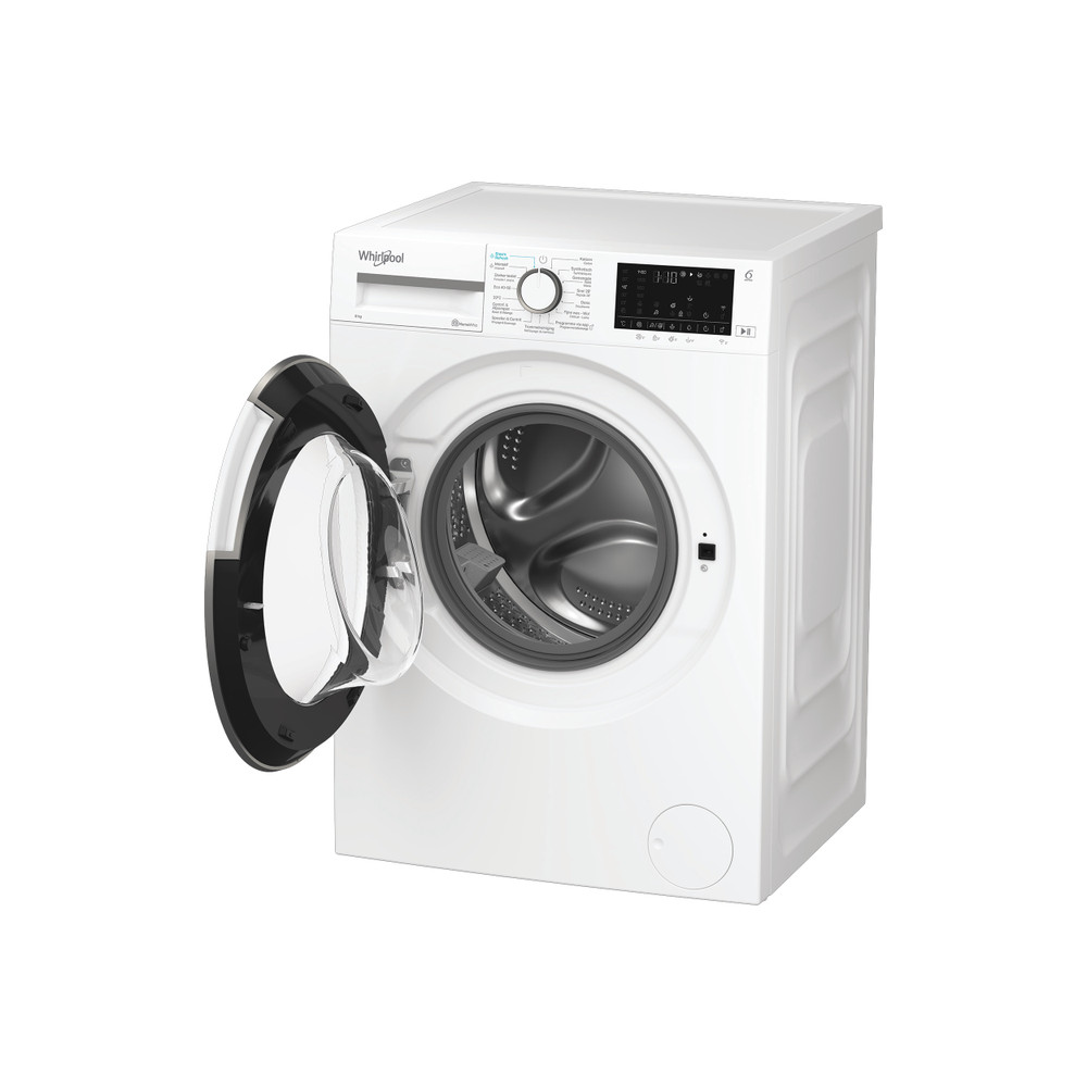 Whirlpool Wasmachine Vrijstaand WAM 87W BE Wit Voorlader A Perspective open