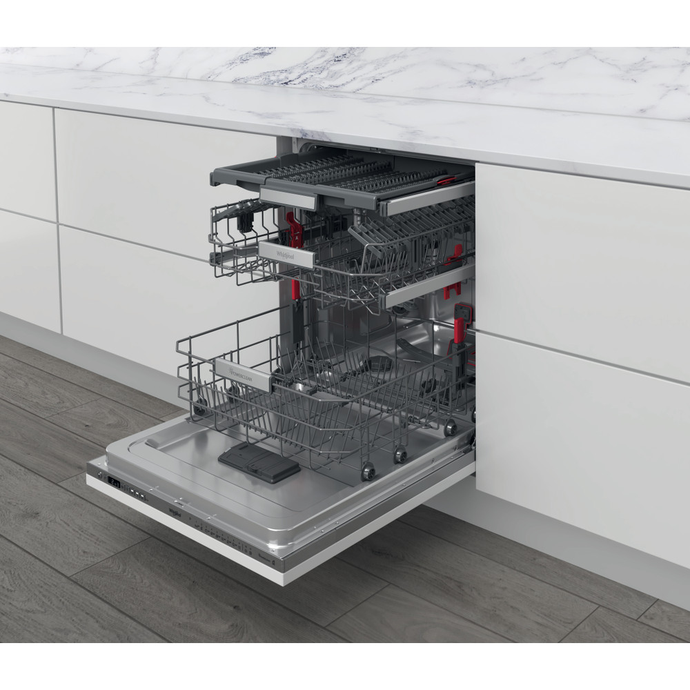 Whirlpool Mosogatógép Beépíthető WIO 3T133 PLE Full-integrated D Perspective open