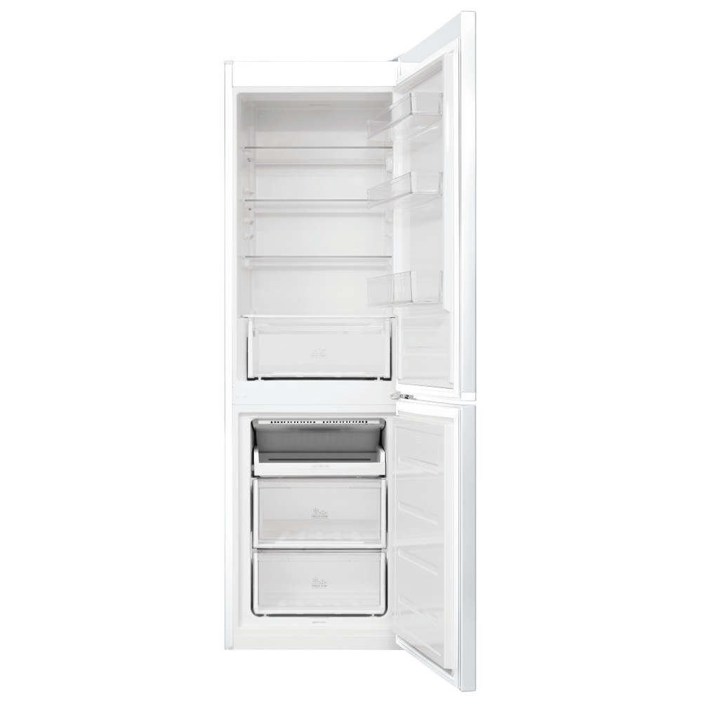 Bauknecht Køleskab/fryser kombination Fritstående KGN 389 W Optic Inox 2 doors Frontal open
