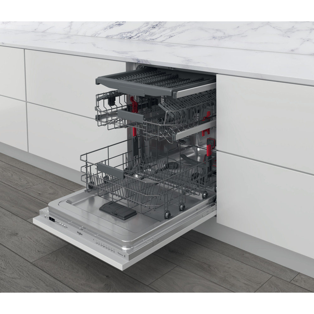 Whirlpool Lavavajillas Encastre WIC 3C34 PFE S Full-integrated D Perspective open