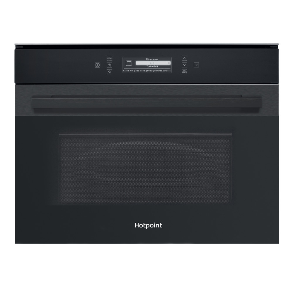 Hotpoint Microwave Built-in MP 996 BM H Black Steel Electronic 40 MW-Combi 900 Frontal