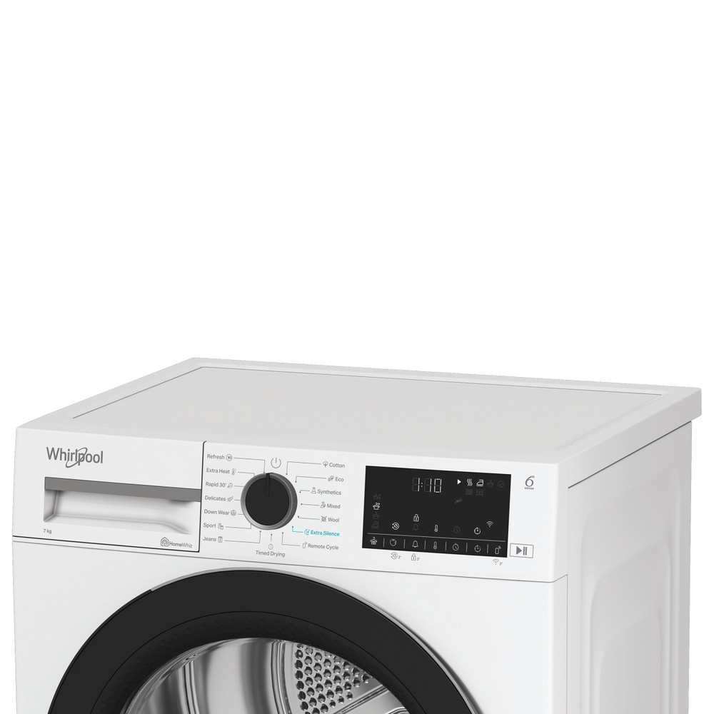 Whirlpool Szárító WPS C7X WBS EE Fehér Lifestyle control panel