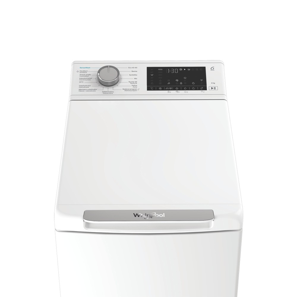 Whirlpool Pračka Volně stojící TW621WWCVSWCS Bílá Vrchem plněná A Control panel
