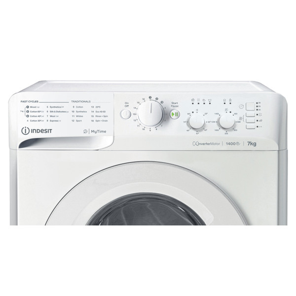 Indesit Washing machine Free-standing MTWC 71485 W UK White Front loader B Control panel